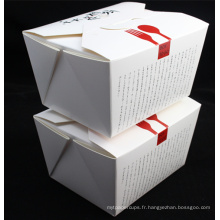 Catégorie comestible de passage écologique, boîte de nouille de papier imprimée par coutume de vente chaude